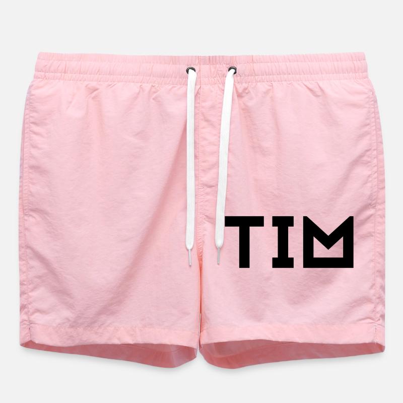 First name Tim - Swim Trunks - pink