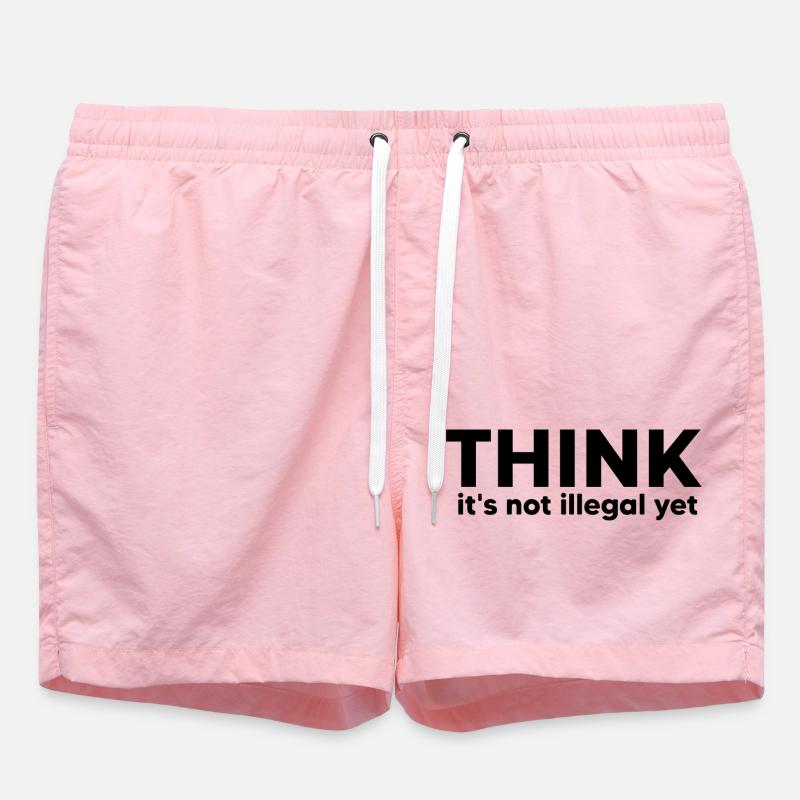 think it's not illegal yet - Swim Trunks - pink