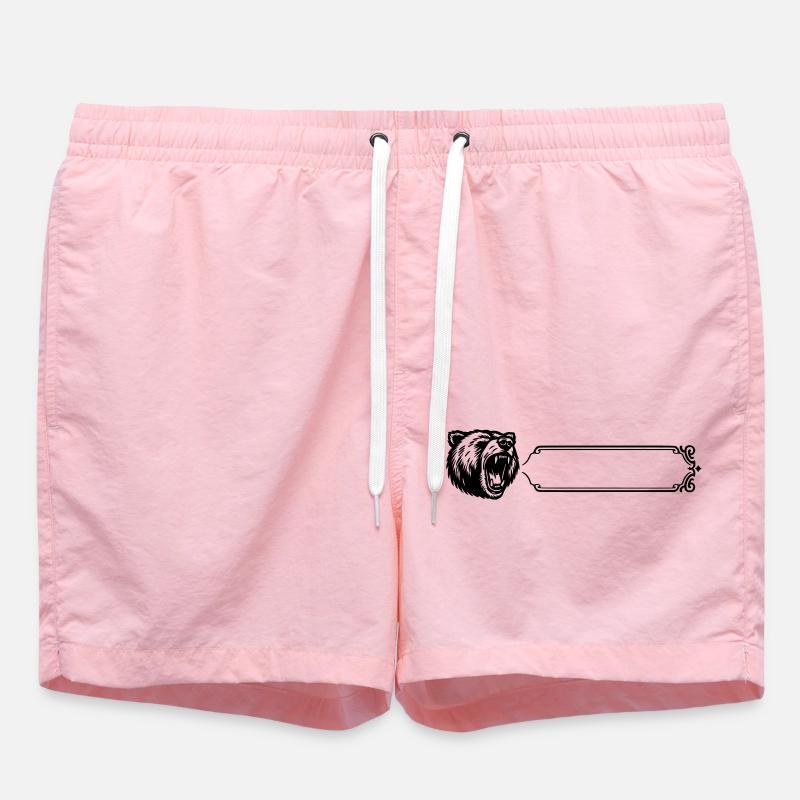 Grizzly - Surname, First Name - Swim Trunks - pink