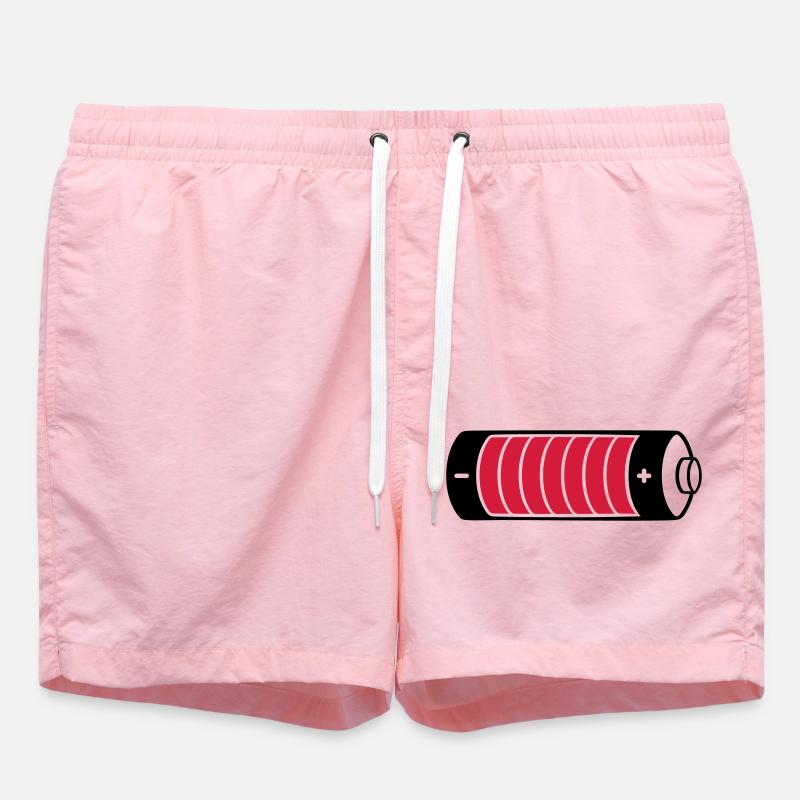 Charging bar battery clipart - Swim Trunks - pink