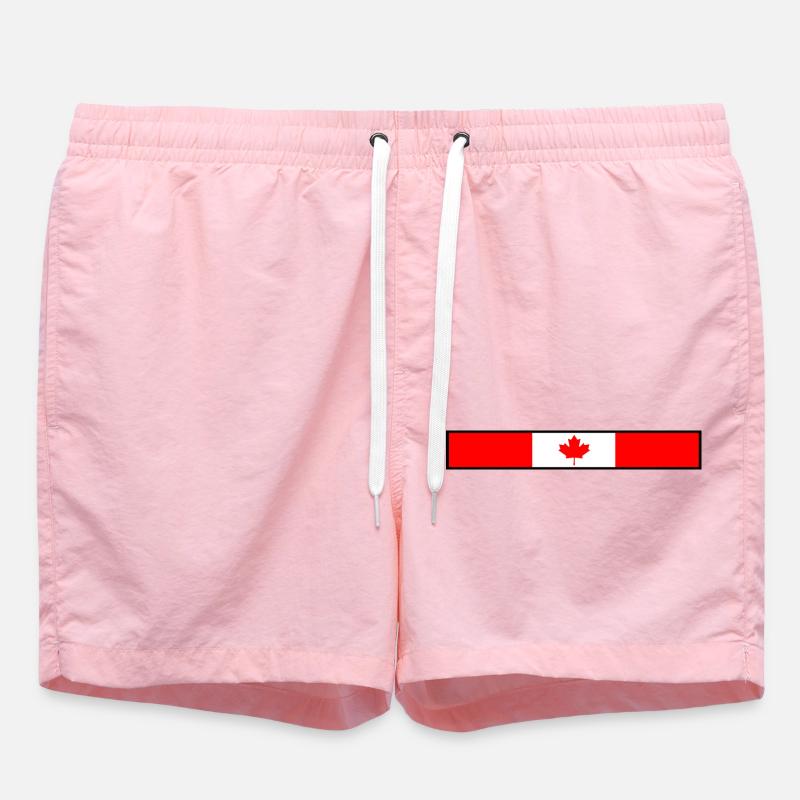 Canada flag - Swim Trunks - pink