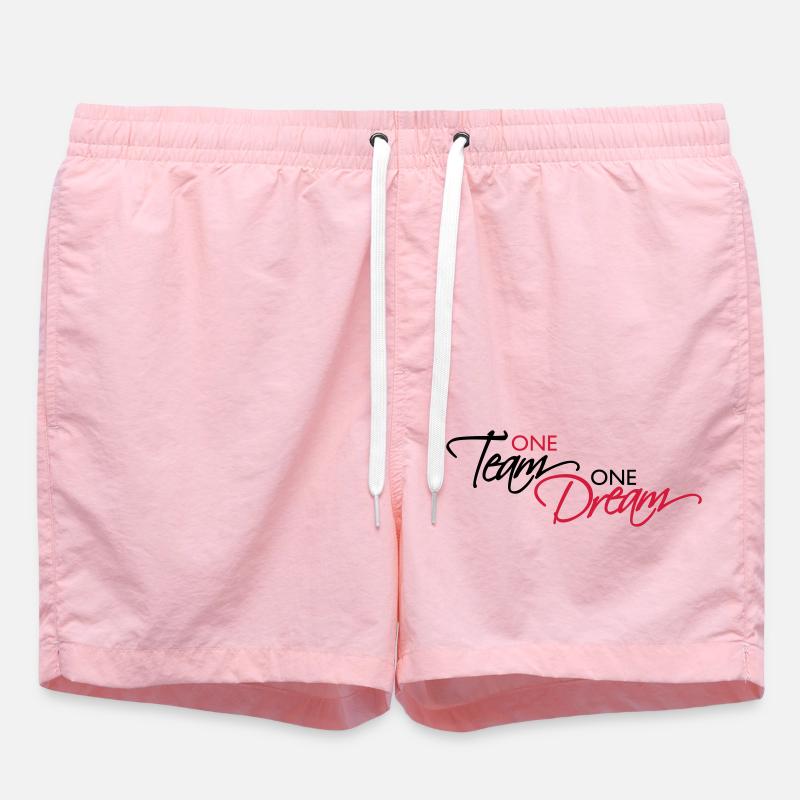 One Team Schriftzug - Badeshorts - Pink