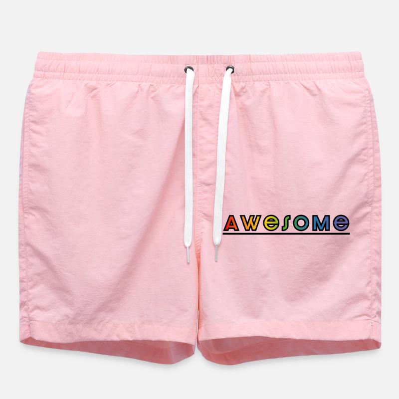 arc-en-ciel génial - Short de bain - rose
