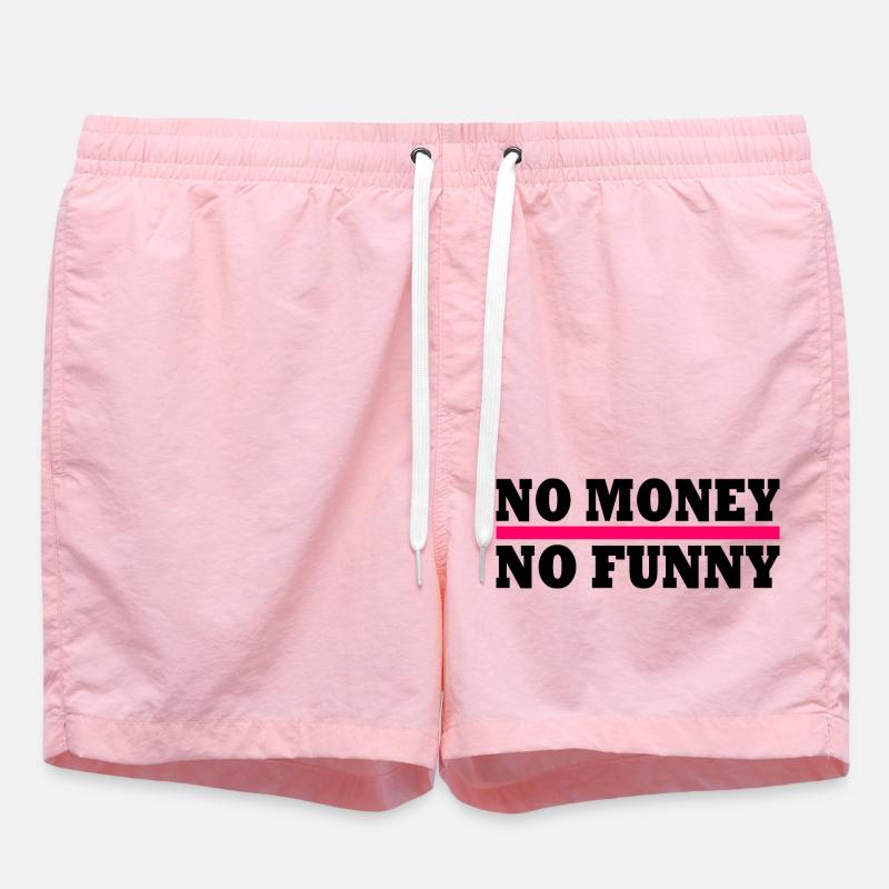 No money no funny - Short de bain - rose