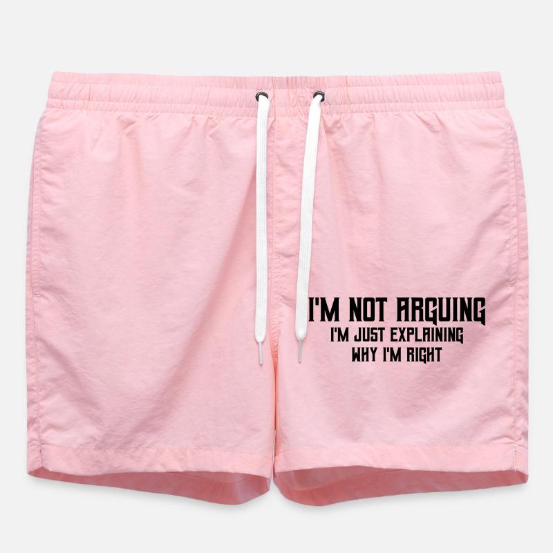 I m not arguing - Swim Trunks - pink