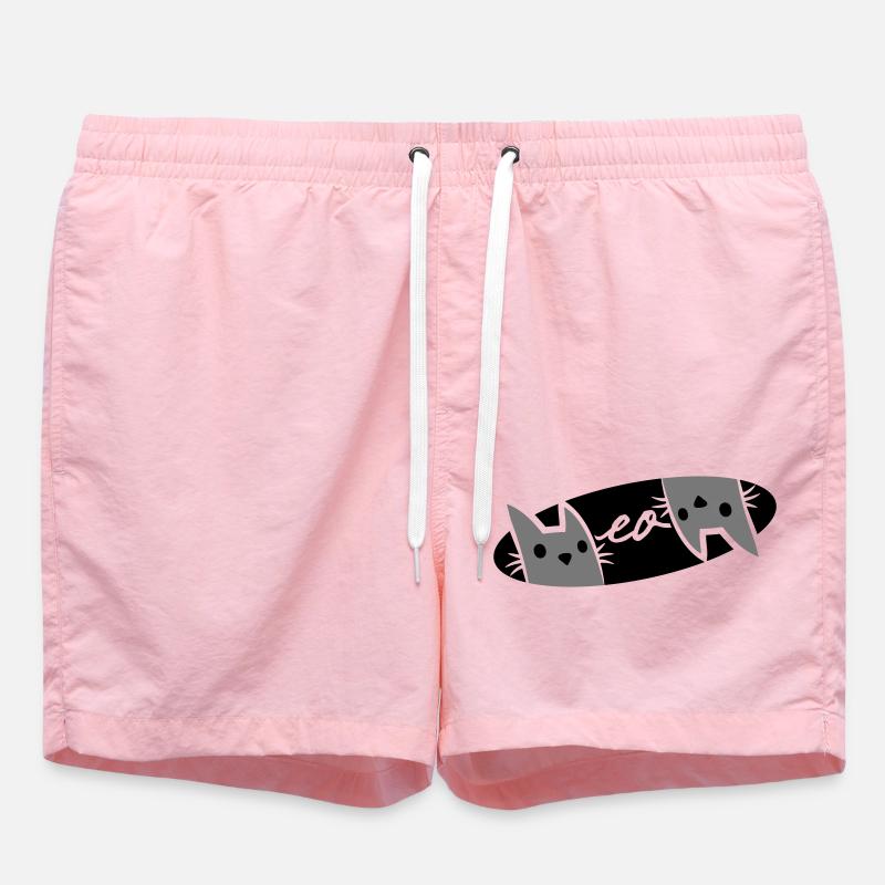 Logo des chats Text Meow - Short de bain - rose