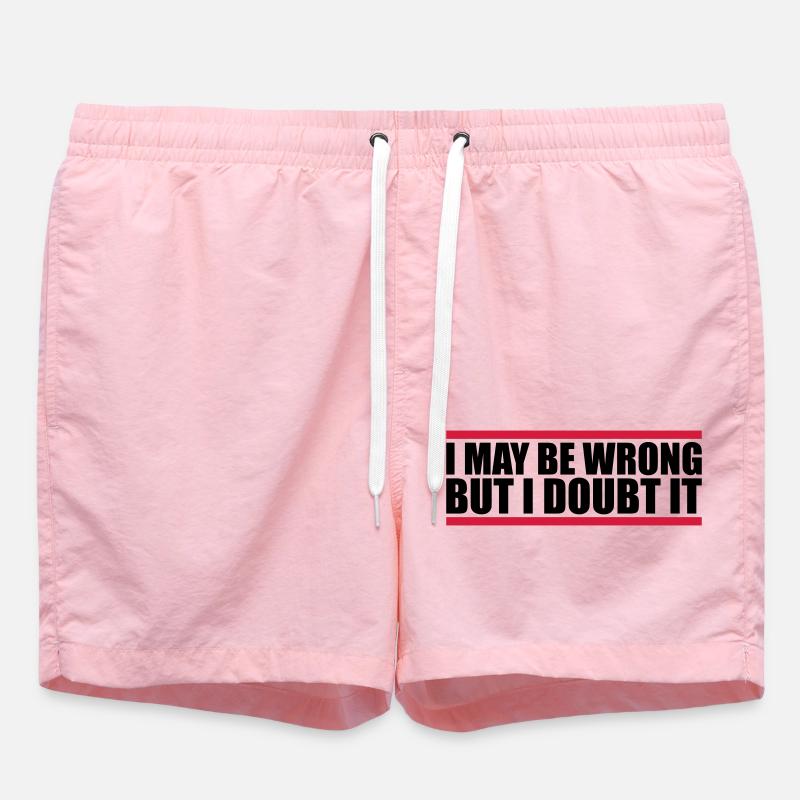 I may be wrong - Swim Trunks - pink