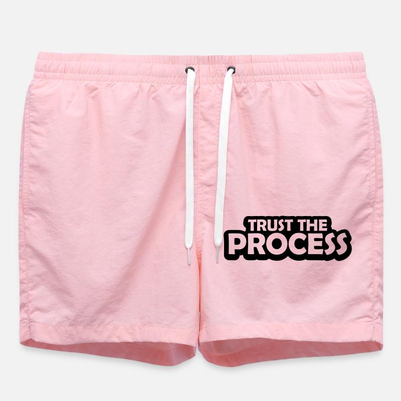 trust the process Quote - Swim Trunks - pink