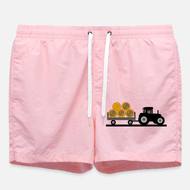 Tracteur - Short de bain - rose