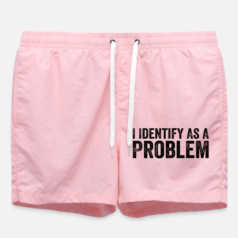 I Identify As A Problem - Swim Trunks - pink