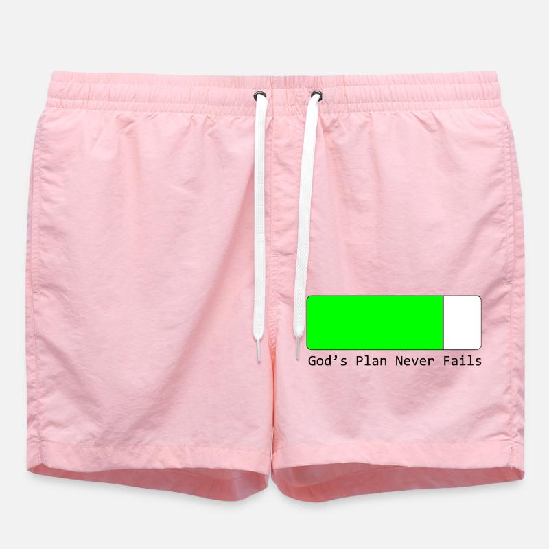 God's Plans Never Fail - Swim Trunks - pink
