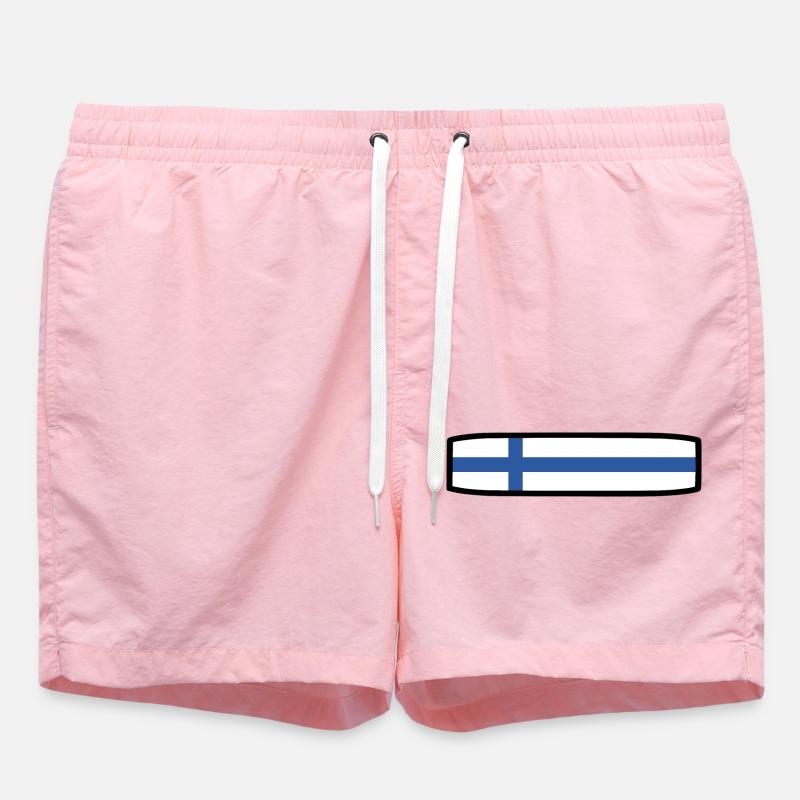 Drapeau de la Finlande - Short de bain - rose