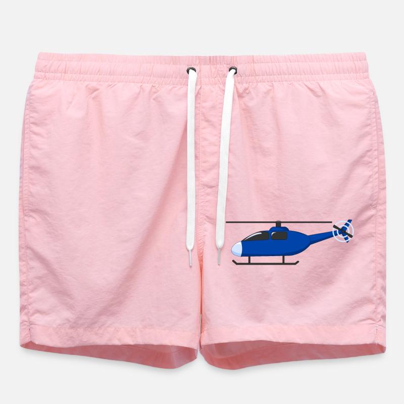 Bleu hélicoptère - Short de bain - rose