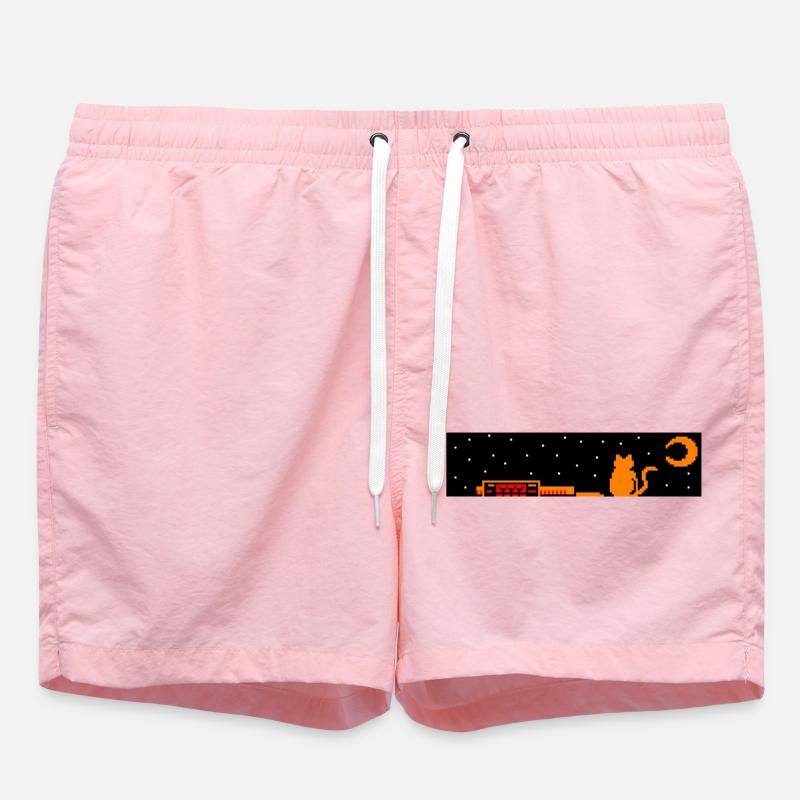 Chat de gare au Japon - Short de bain - rose
