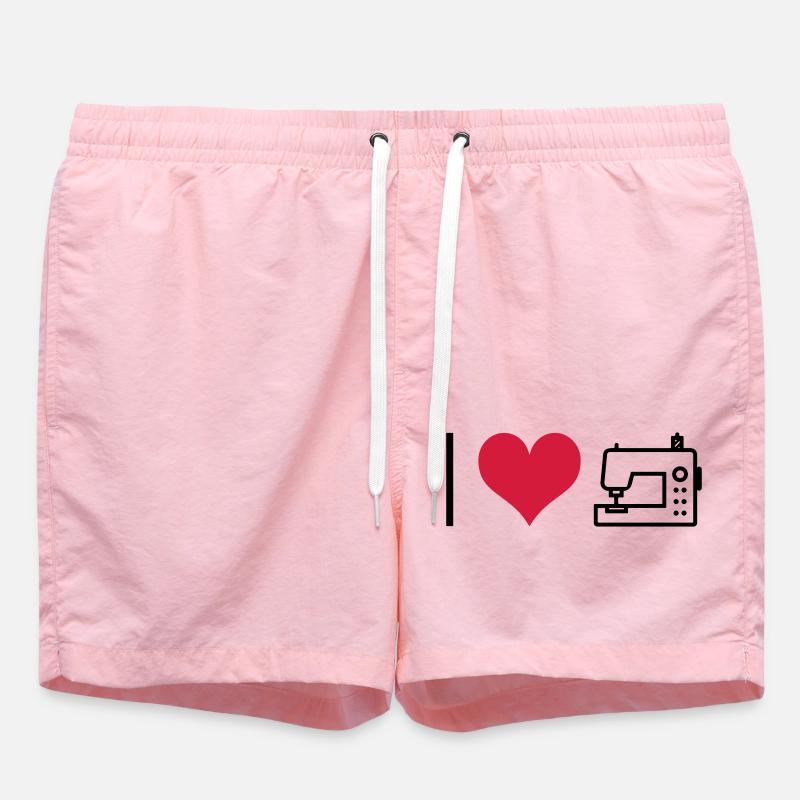 Machine à coudre - Short de bain - rose