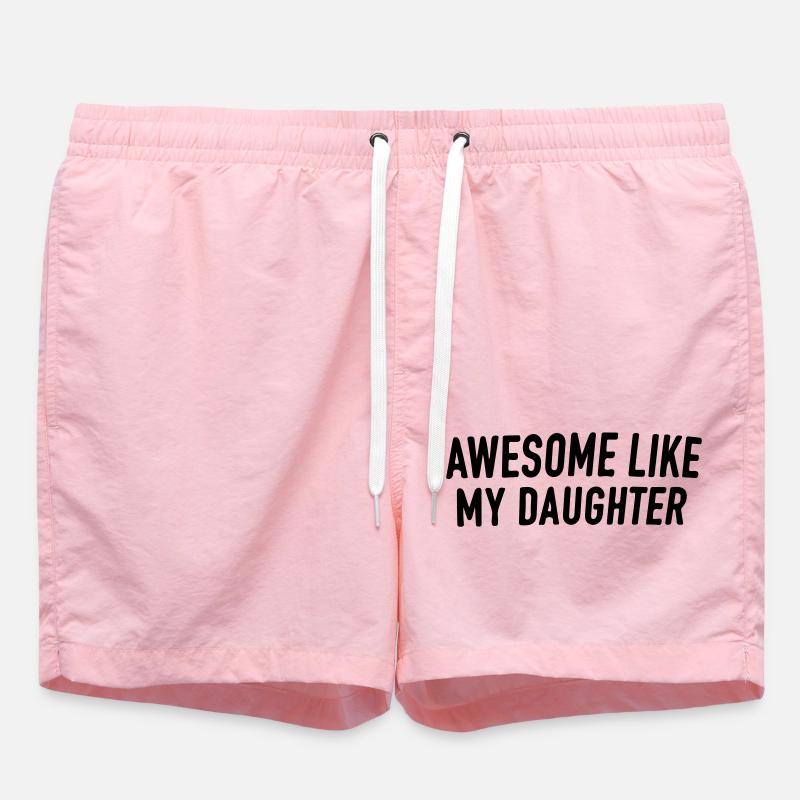 awesome like my daughter - Swim Trunks - pink