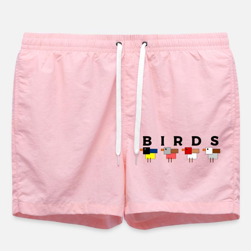 Oiseaux des jardins - Short de bain - rose