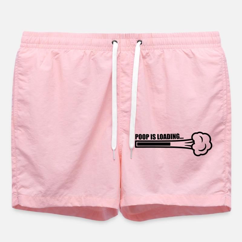 Poop Is Loading - Swim Trunks - pink