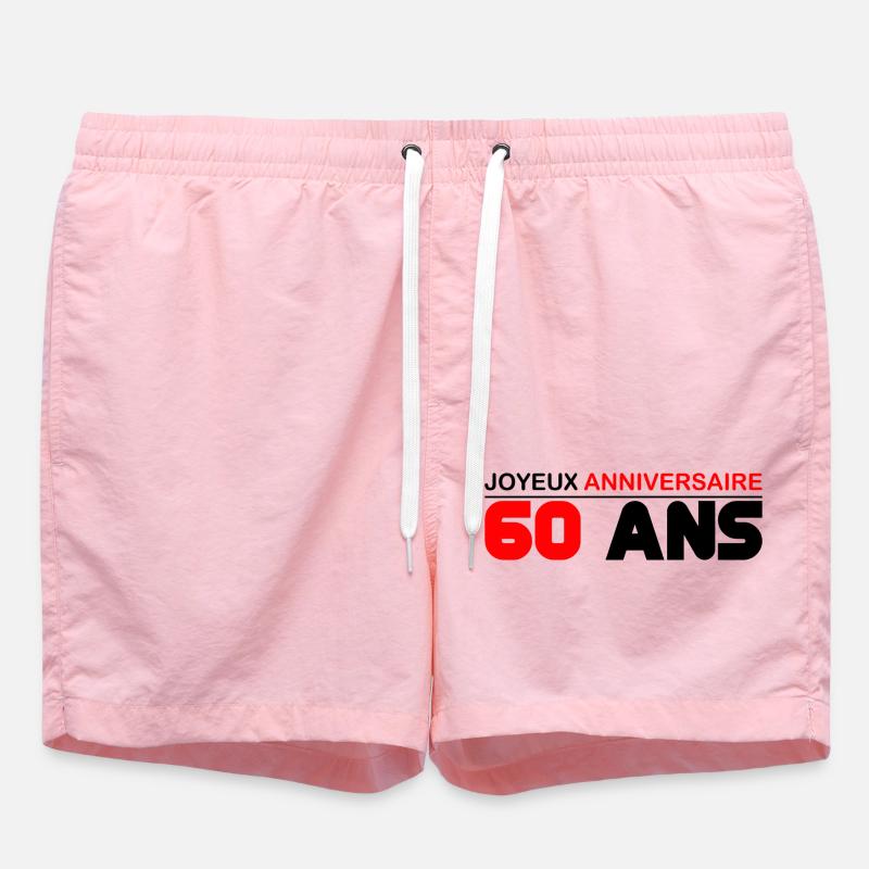 joyeux anniversaire 60 ans - Short de bain - rose