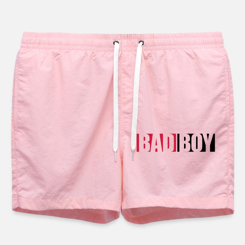 Texte Bad Boy - Short de bain - rose