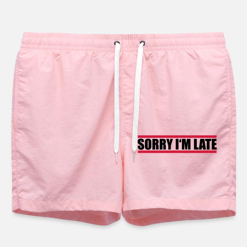 Design Sorry Im - Badeshorts - Pink