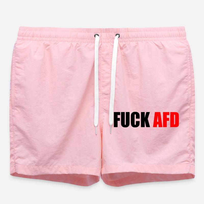 Fuck afd - Short de bain - rose