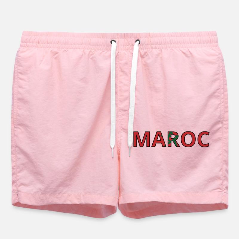Drapeau Maroc - Short de bain - rose