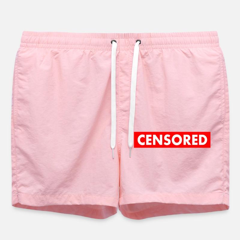 censored - Short de bain - rose