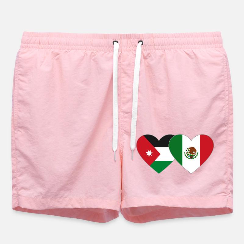 Jordanie Mexique Drapeau Coeur - Short de bain - rose