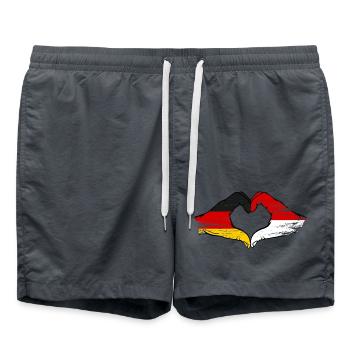 Allemagne Monaco Drapeau Main Forme Coeur Utilisé - Short de bain -  - Devant