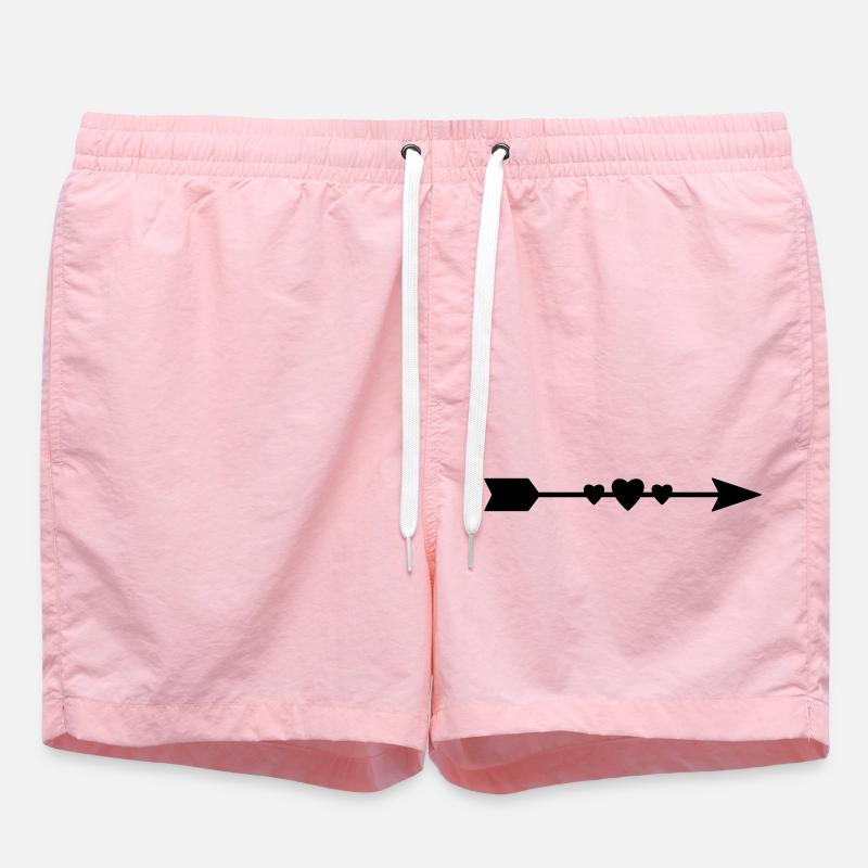 Flèche avec des cœurs - Short de bain - rose