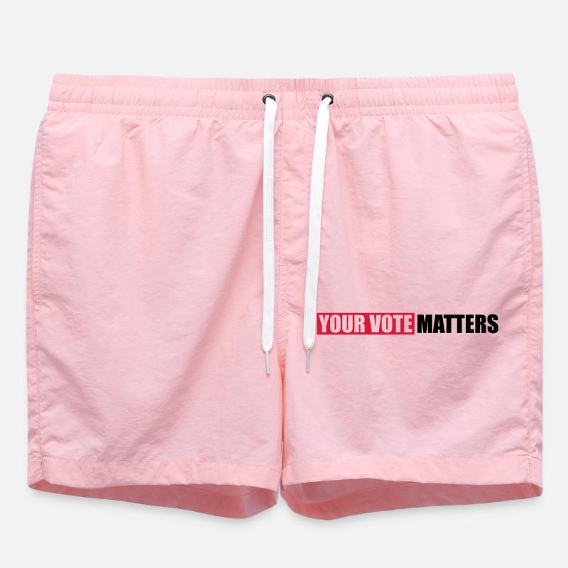 votre vote compte citation - Short de bain - rose