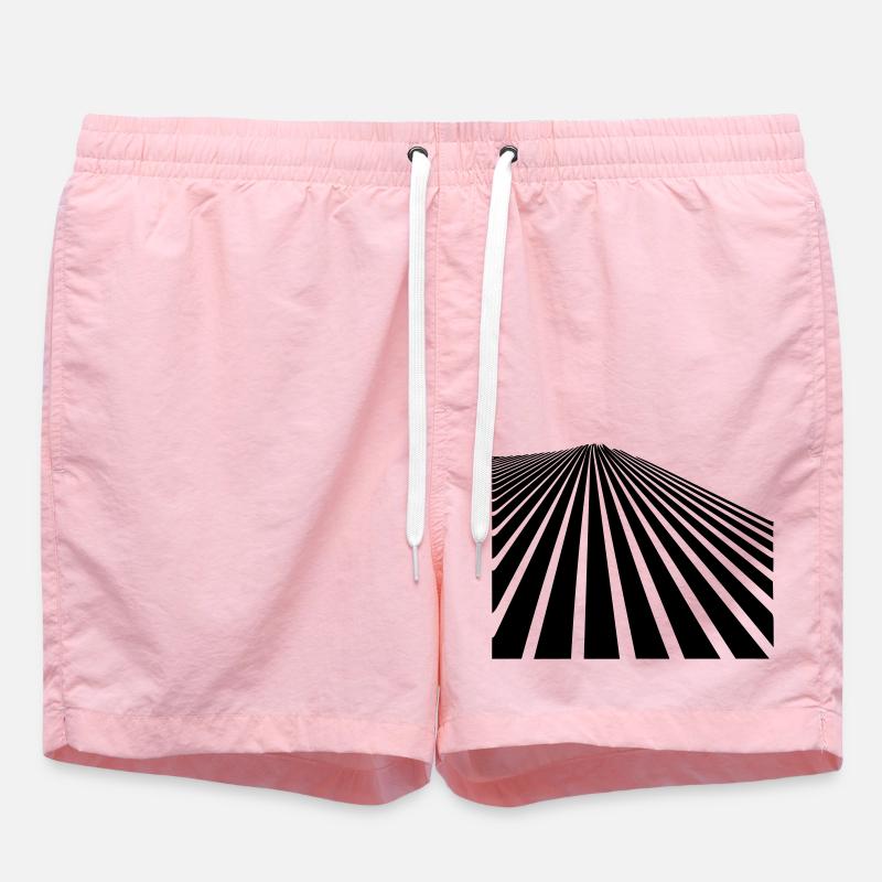 lignes - Short de bain - rose