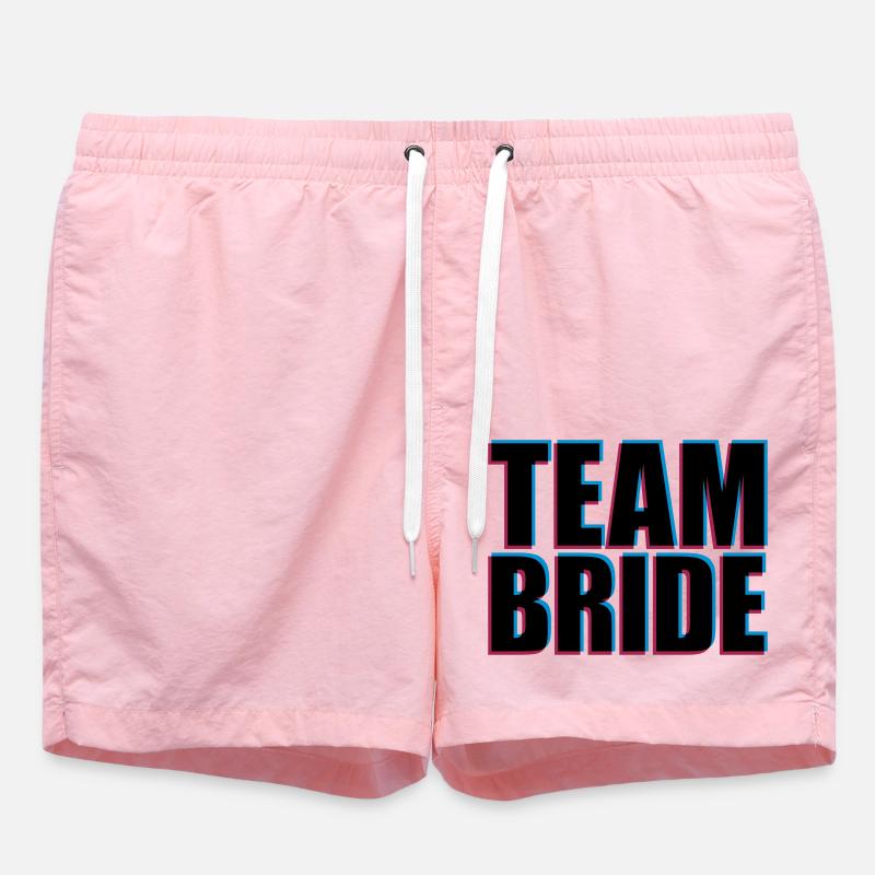 Team Bride 3D - Swim Trunks - pink