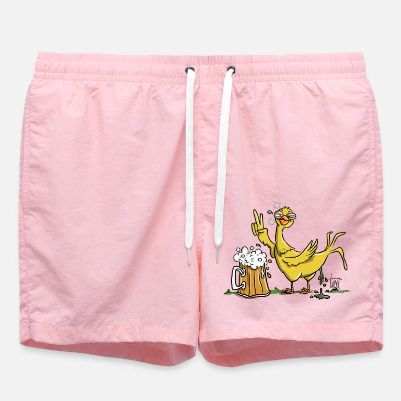 Drunk Bird - Swim Trunks - pink