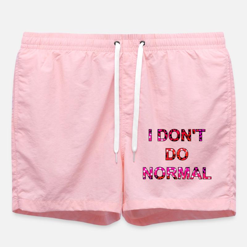 Ich mache nicht normal - I don't do normal - Badeshorts - Pink