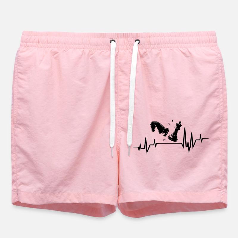 Battement de coeur d'échecs - Short de bain - rose