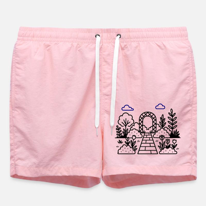 Logo de pépinière de jardin - Short de bain - rose