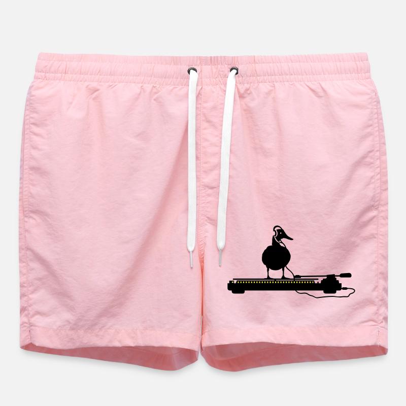 disco duck turntable - Swim Trunks - pink