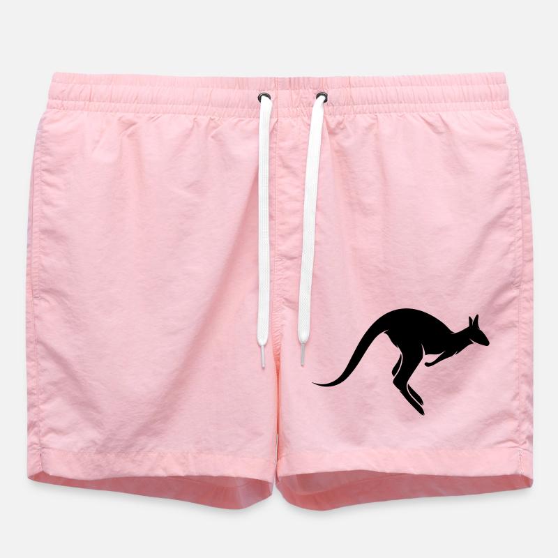 A hopping kangaroo - Swim Trunks - pink