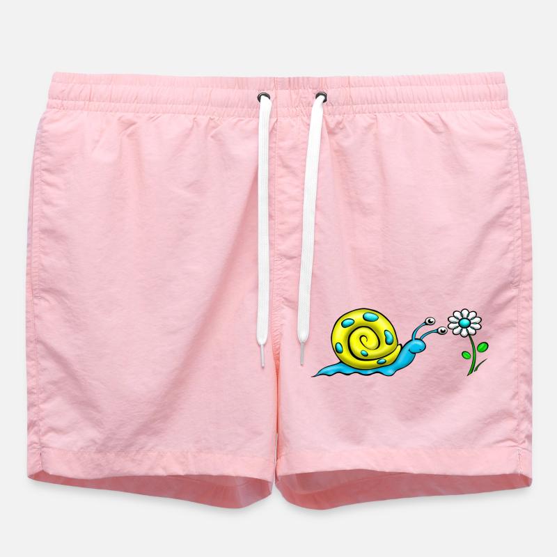 Vis avec fleur - Short de bain - rose