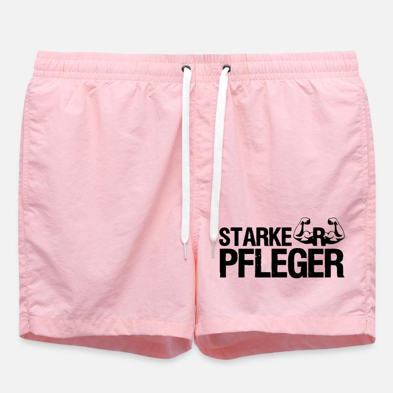 Starker Pfleger Pflege,Sprüche, Geschenk,Berufe - Badeshorts - Pink