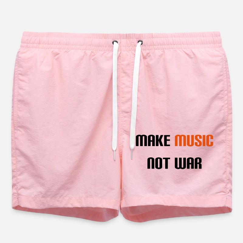 Make Music Not War (V) - Short de bain - rose