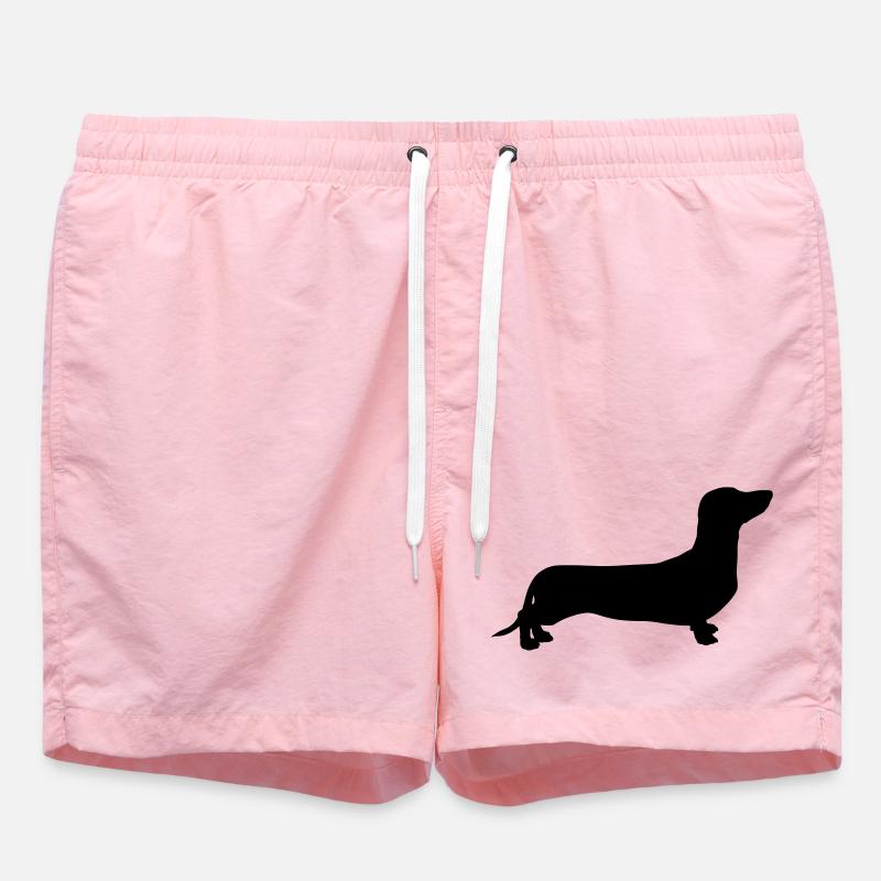 Dachshund - Swim Trunks - pink