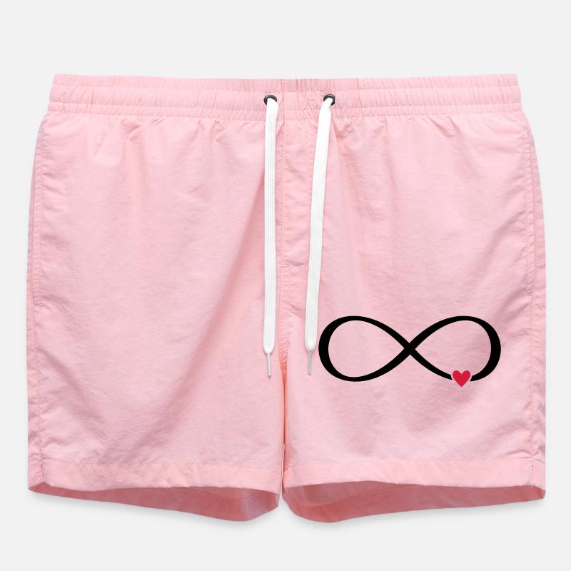 Unendlichkeitszeichen Herz Liebe Geschenk - Badeshorts - Pink