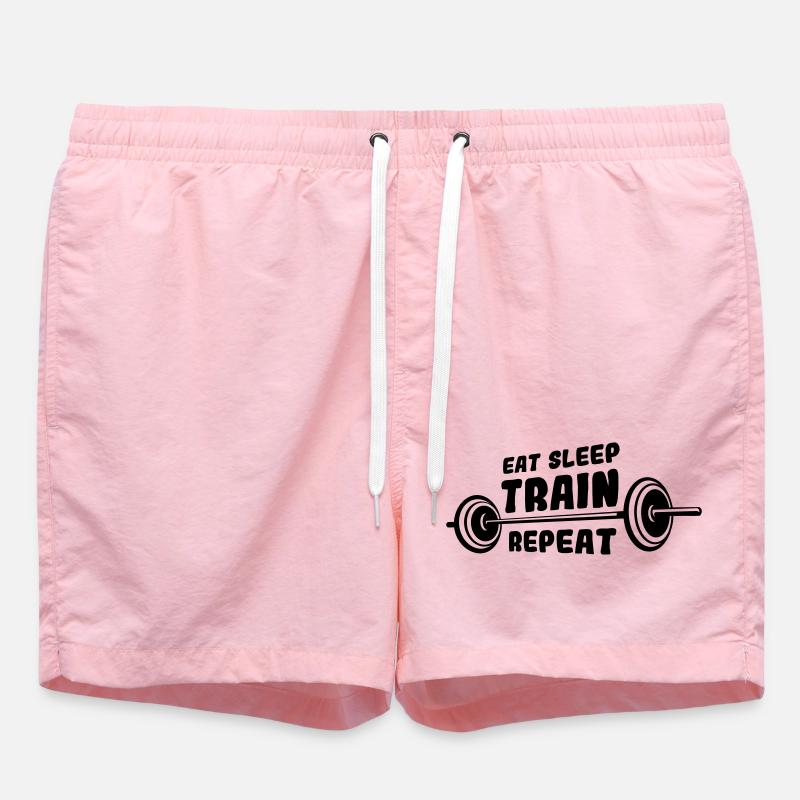 Bodybuilder Spruch - Badeshorts - Pink
