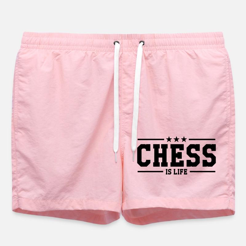 Chess is life - Short de bain - rose