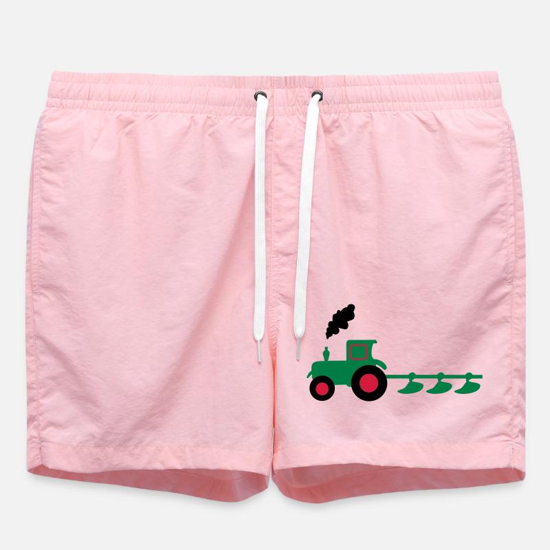 traktor trecker pflug - Badeshorts - Pink