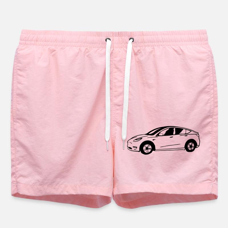 Model Y drawn schematically - Swim Trunks - pink