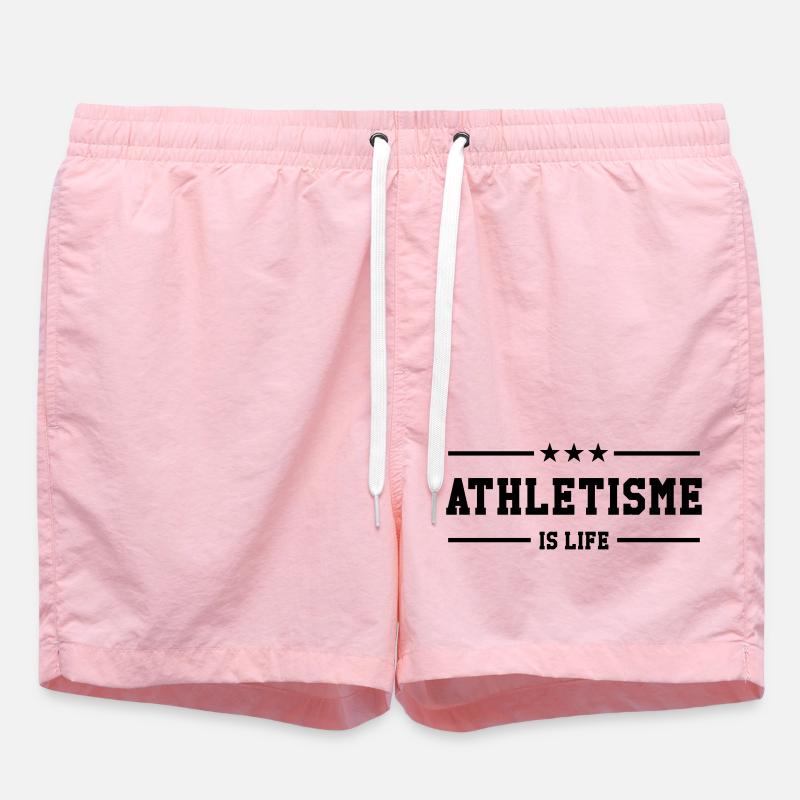 Athletisme is life - Short de bain - rose